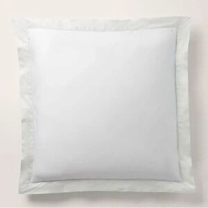 Ralph Lauren SET OF 2 Sateen Border Euro Sham Organic Cotton in Parchment